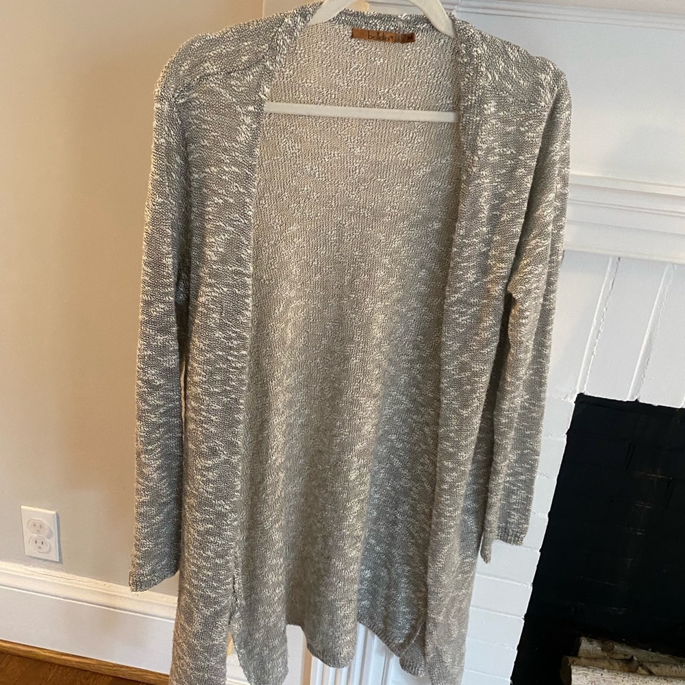 Belldini Grey Speckled Cardigan Sweater Size Medium